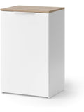 White sideboard with interior shelf to optimize storage
