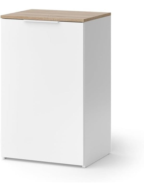 White sideboard with interior shelf to optimize storage