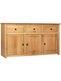 Solid Pine Sideboard with Large Capacity, Buffet for Living Room or Dining Room, 135 40 80 cm