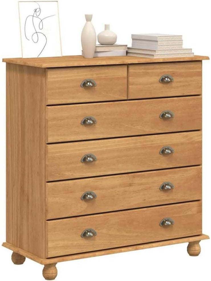 Minimalist Dresser with Spacious Drawers, Organizer Furniture for Bedroom, Hallway or Office, Brown