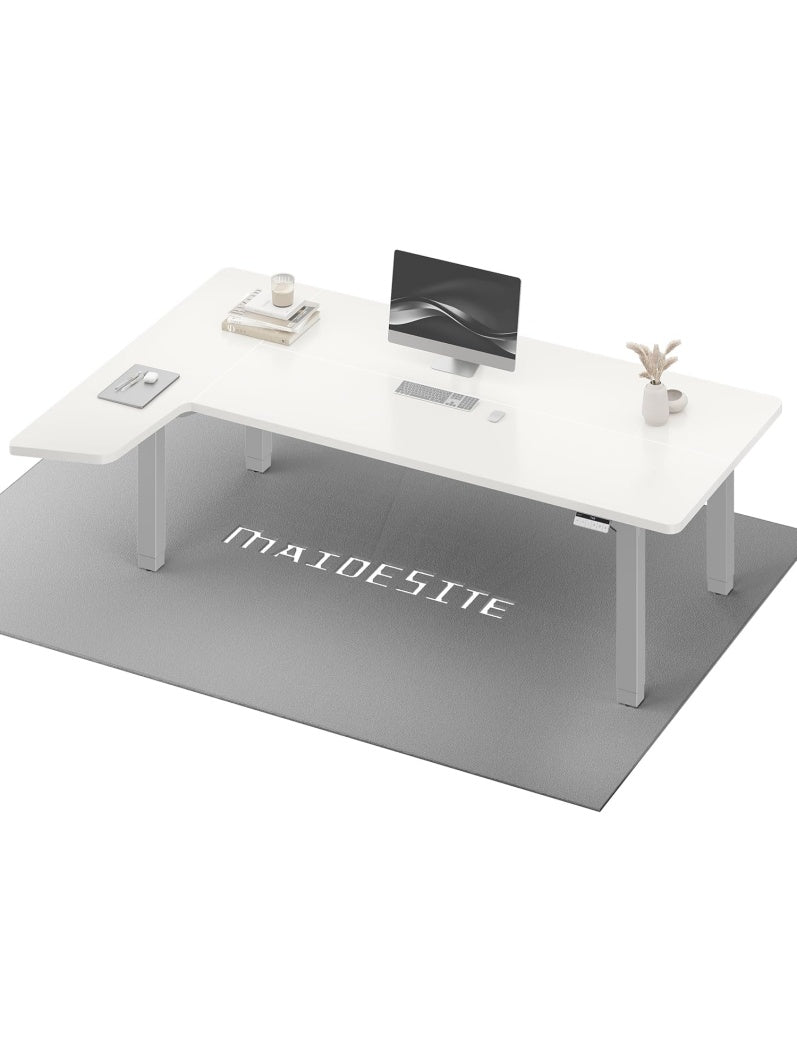180 x 120 cm L-shaped Electric Standing Desk with Dual Motor and 160 kg Capacity